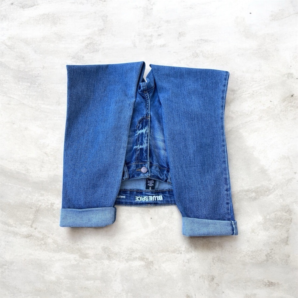 Blue Spice Distressed Boyfriend Jeans Ankle Length size 9 - Picture 4 of 6